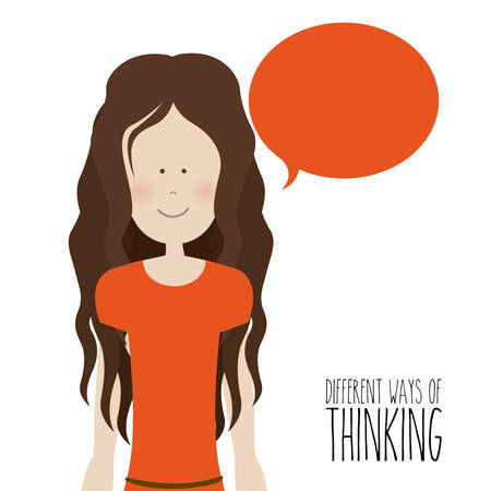 Think different digital design, vector illustration eps 10のイラスト素材