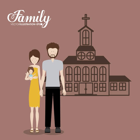 Family digital design, vector illustration eps 10のイラスト素材