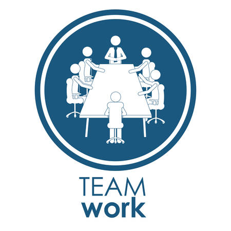 Team work digital design, vector illustration eps 10のイラスト素材
