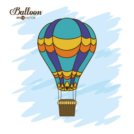 Hot air balloon digital design, vector illustration eps 10のイラスト素材
