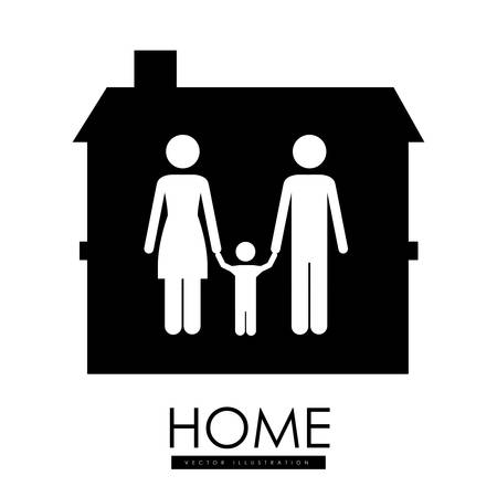 Family digital design, vector illustration eps 10のイラスト素材