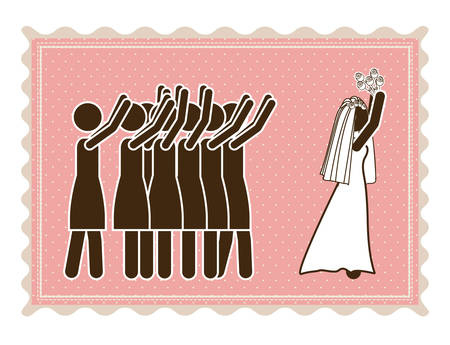 Married digital design, vector illustration eps 10のイラスト素材