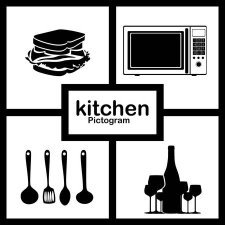 Kitchen digital design, vector illustration eps 10のイラスト素材