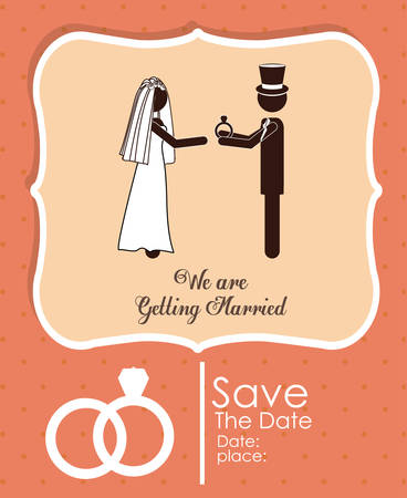 Married digital design, vector illustration eps 10のイラスト素材