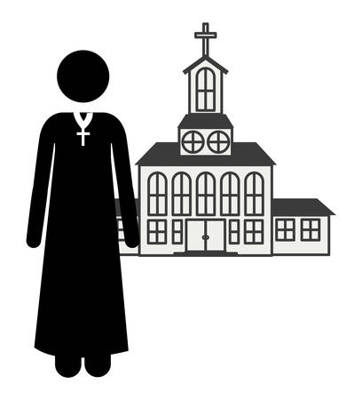 Church digital design, vector illustration eps 10のイラスト素材