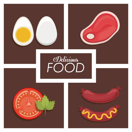 Food digital design, vector illustration eps 10のイラスト素材