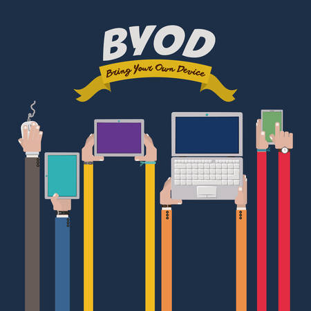 BYOD digital design, vector illustration eps 10のイラスト素材