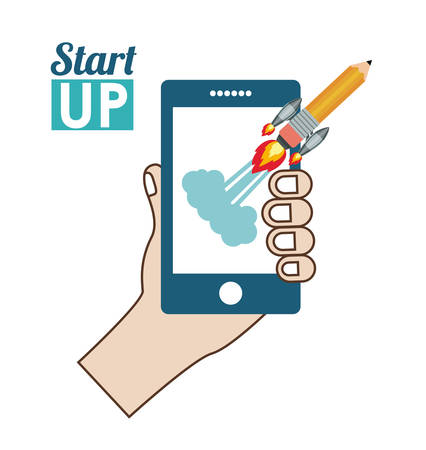 Start up digital design, vector illustration eps 10のイラスト素材