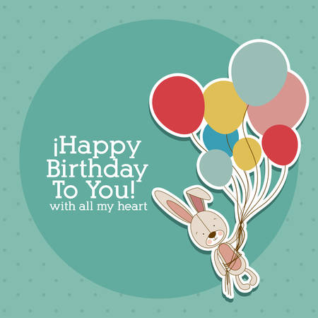 Happy Birthday digital design, vector illustration eps 10のイラスト素材