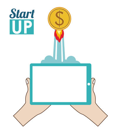 Start up digital design, vector illustration eps 10のイラスト素材