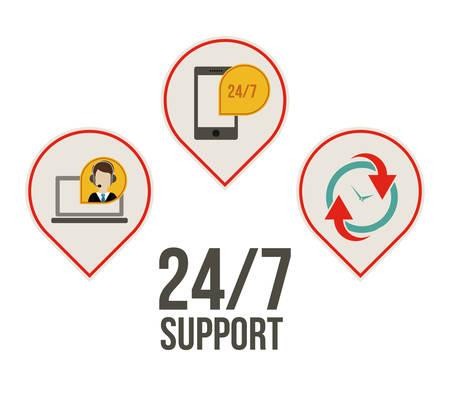 Support digital design, vector illustration eps 10のイラスト素材
