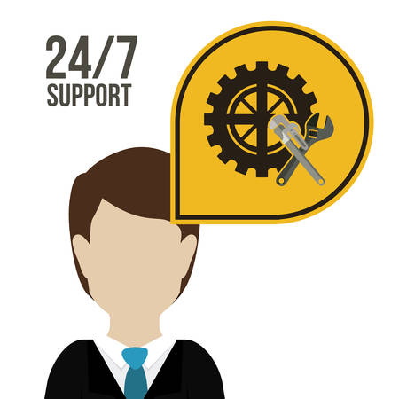 Support digital design, vector illustration eps 10のイラスト素材