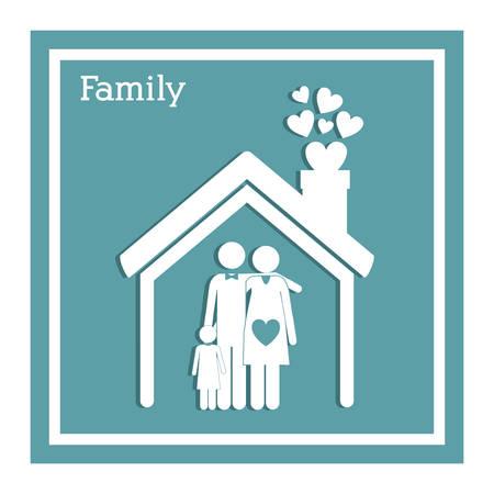 Family digital design, vector illustration eps 10のイラスト素材