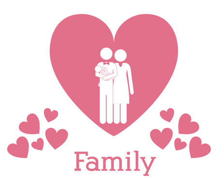 Family digital design, vector illustration eps 10のイラスト素材