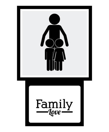 Family digital design, vector illustration  のイラスト素材