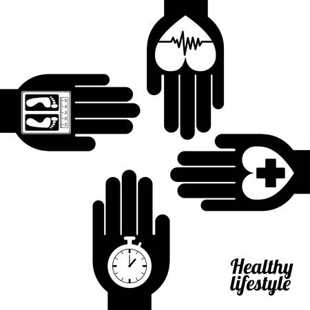 Healthy Lifestyle digital designのイラスト素材