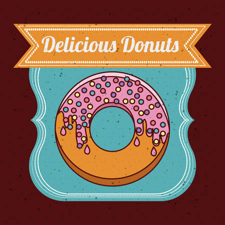 Donuts Shop digital designのイラスト素材