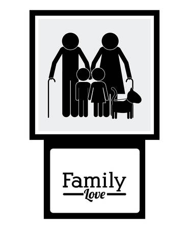 Family digital design, vector illustration のイラスト素材