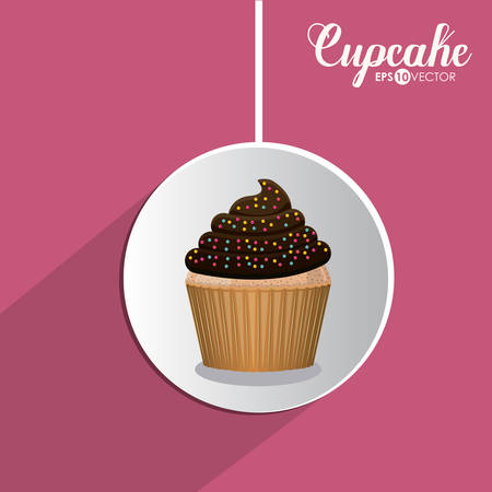 Cupcake digital design, vector illustration eps 10のイラスト素材