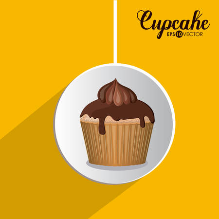 Cupcake digital design, vector illustration eps 10のイラスト素材