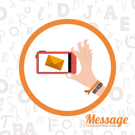 Message  digital design, vector illustration eps 10のイラスト素材