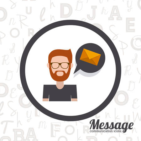 Message  digital design, vector illustration eps 10のイラスト素材