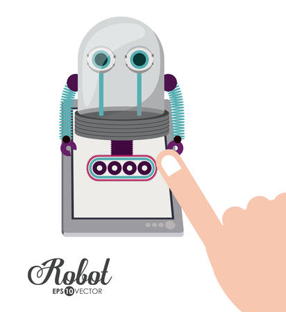 Robot digital design, vector illustration eps 10のイラスト素材