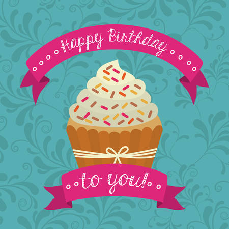 Happy Birthday digital design, vector illustration eps 10のイラスト素材