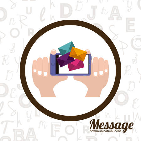 Message  digital design, vector illustration eps 10のイラスト素材