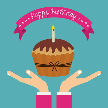 Happy Birthday digital design, vector illustration eps 10のイラスト素材