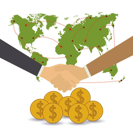 Global Economy digital design, vector illustration  のイラスト素材