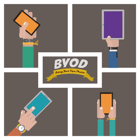 Byod digital design, vector illustration  のイラスト素材