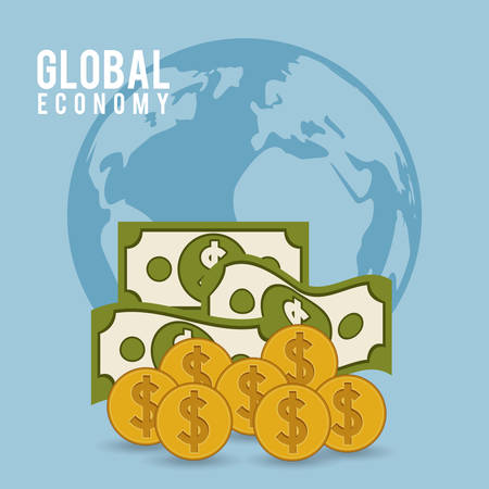Global Economy digital design, vector illustration  のイラスト素材