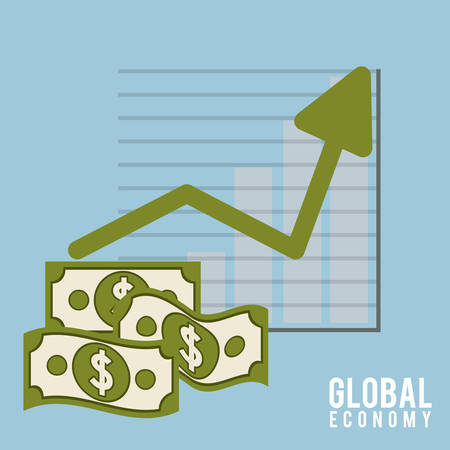 Global Economy digital design, vector illustration  のイラスト素材