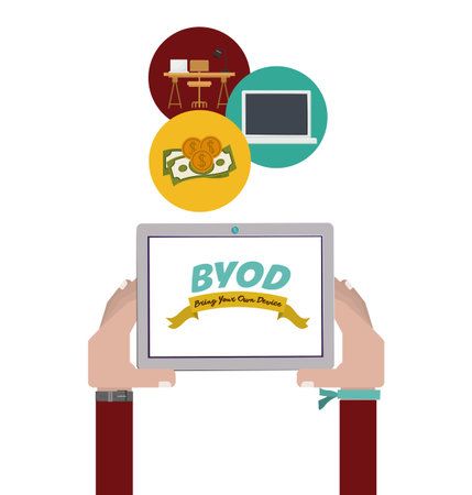 Byod digital design, vector illustration のイラスト素材