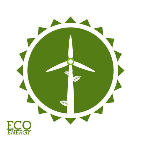 Eco windmill digital design, vector illustration eps 10のイラスト素材