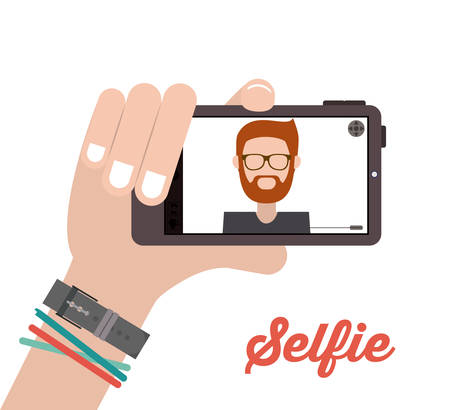 Selfie digital design, vector illustration eps 10のイラスト素材