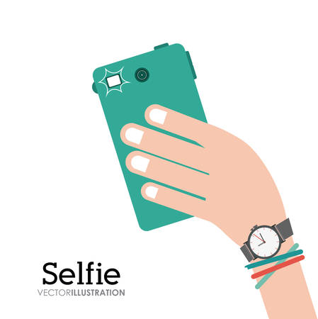 Selfie digital design, vector illustration eps 10のイラスト素材