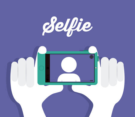 Selfie digital design, vector illustration eps 10のイラスト素材