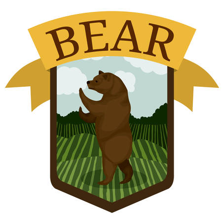 Bear digital design, vector illustration eps 10のイラスト素材