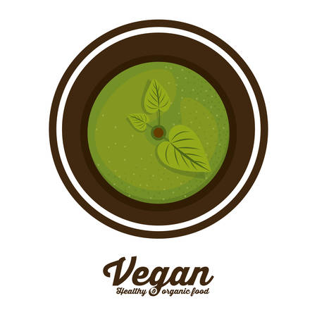 Vegan food digital design over seal stamp, vector illustration eps 10のイラスト素材