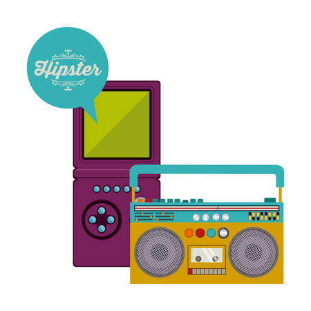 Hipster style digital design, vector illustration eps 10のイラスト素材