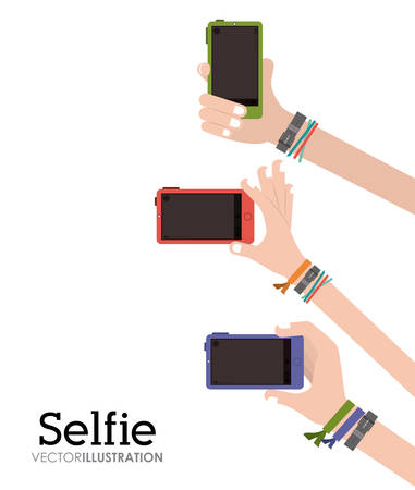 Selfie digital design, vector illustration eps 10のイラスト素材