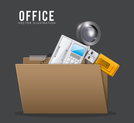 Office stuff digital design, vector illustration eps 10のイラスト素材