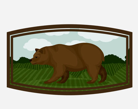 Bear digital design, vector illustration eps 10のイラスト素材