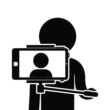 Selfie digital design, vector illustration eps 10のイラスト素材