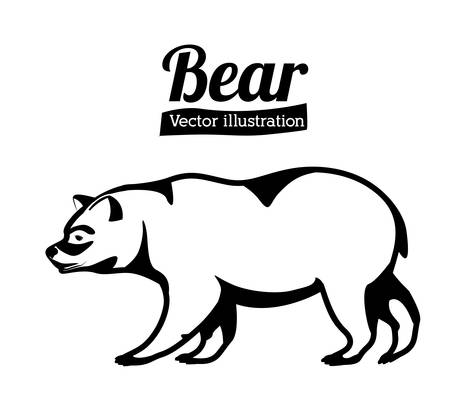 Bear design in black and white , vector illustration eps 10のイラスト素材
