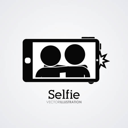 Selfie digital design, vector illustration eps 10のイラスト素材