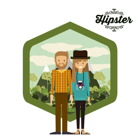 Hipster style digital design, vector illustration eps 10のイラスト素材