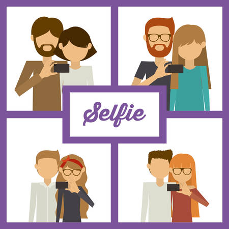 Selfie digital design, vector illustration eps 10のイラスト素材